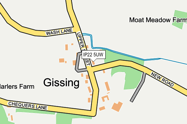 IP22 5UW map - OS OpenMap – Local (Ordnance Survey)