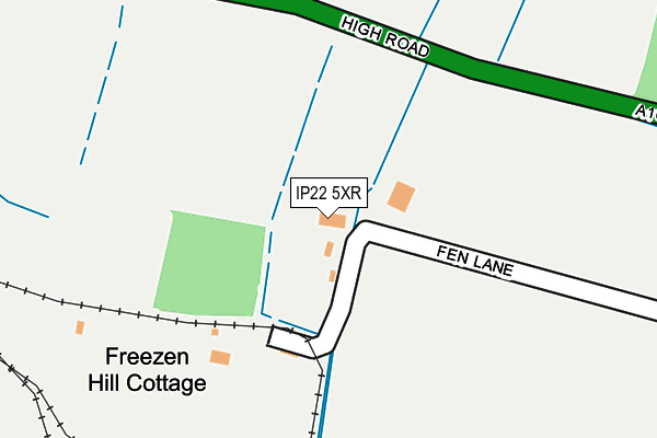 IP22 5XR map - OS OpenMap – Local (Ordnance Survey)