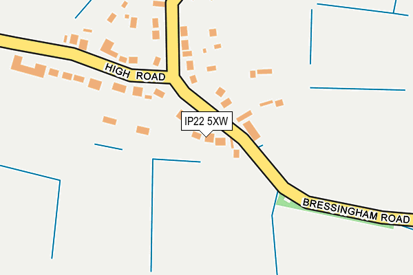 IP22 5XW map - OS OpenMap – Local (Ordnance Survey)