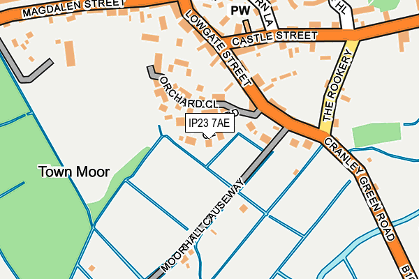 IP23 7AE map - OS OpenMap – Local (Ordnance Survey)
