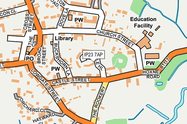 IP23 7AP map - OS OpenMap – Local (Ordnance Survey)
