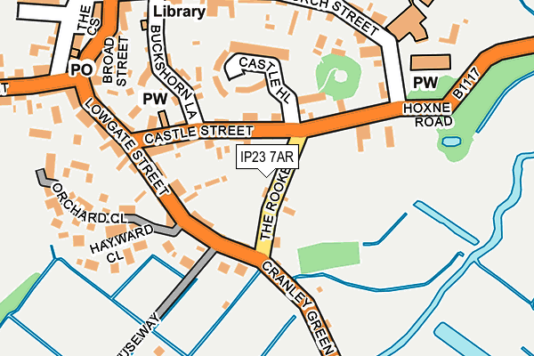IP23 7AR map - OS OpenMap – Local (Ordnance Survey)