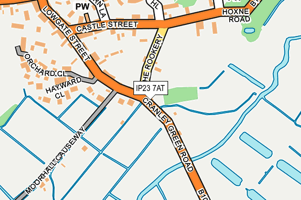 IP23 7AT map - OS OpenMap – Local (Ordnance Survey)