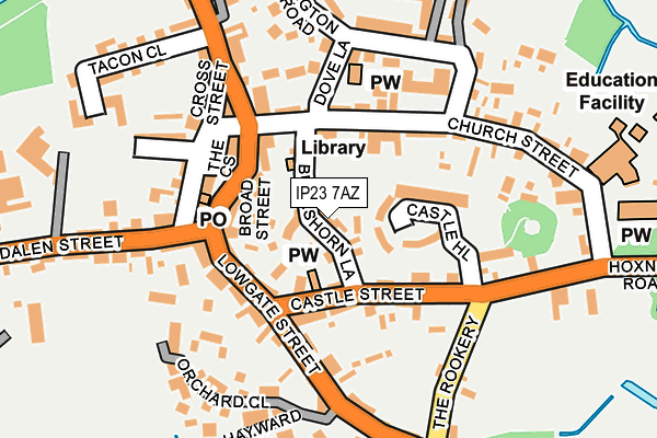 IP23 7AZ map - OS OpenMap – Local (Ordnance Survey)