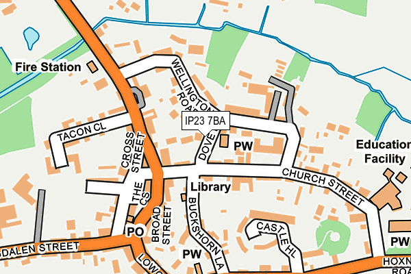 IP23 7BA map - OS OpenMap – Local (Ordnance Survey)