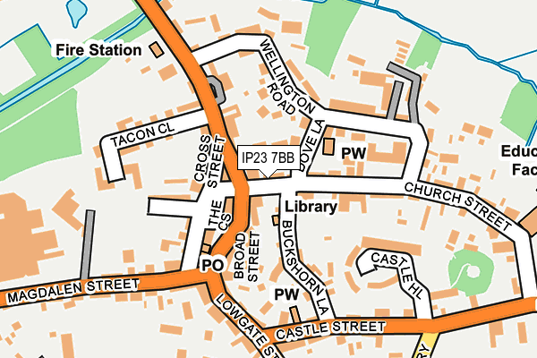 IP23 7BB map - OS OpenMap – Local (Ordnance Survey)