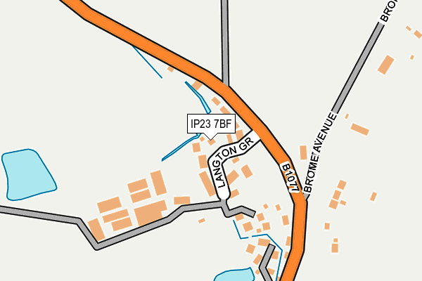 IP23 7BF map - OS OpenMap – Local (Ordnance Survey)