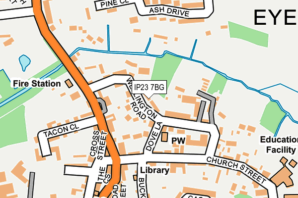 IP23 7BG map - OS OpenMap – Local (Ordnance Survey)