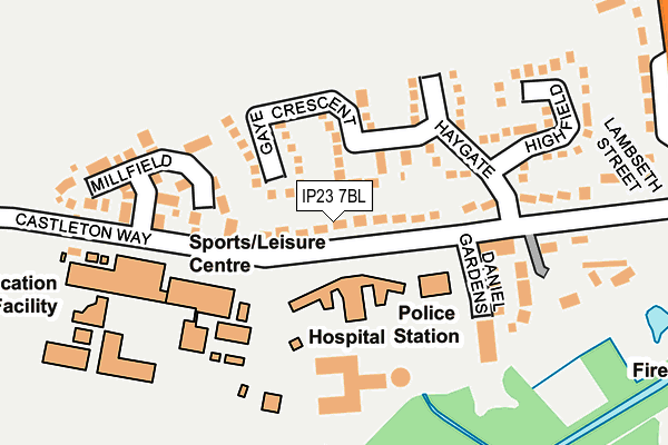 IP23 7BL map - OS OpenMap – Local (Ordnance Survey)