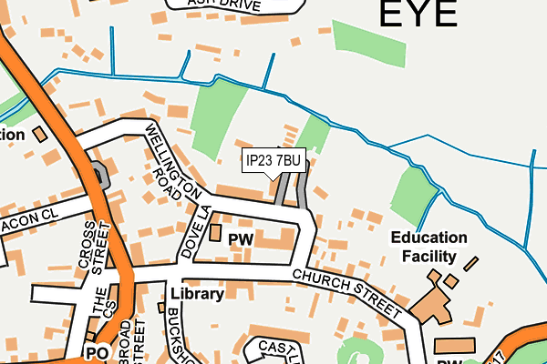 IP23 7BU map - OS OpenMap – Local (Ordnance Survey)