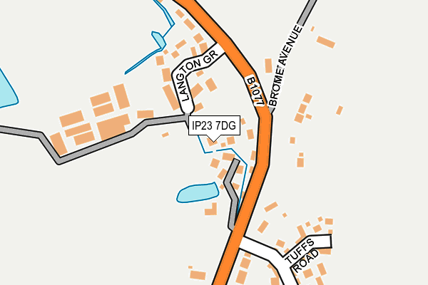 IP23 7DG map - OS OpenMap – Local (Ordnance Survey)