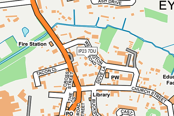 IP23 7DU map - OS OpenMap – Local (Ordnance Survey)