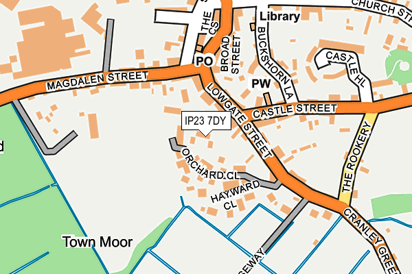 IP23 7DY map - OS OpenMap – Local (Ordnance Survey)