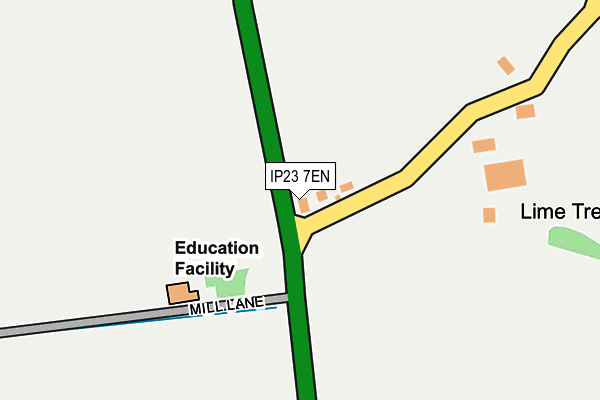 IP23 7EN map - OS OpenMap – Local (Ordnance Survey)