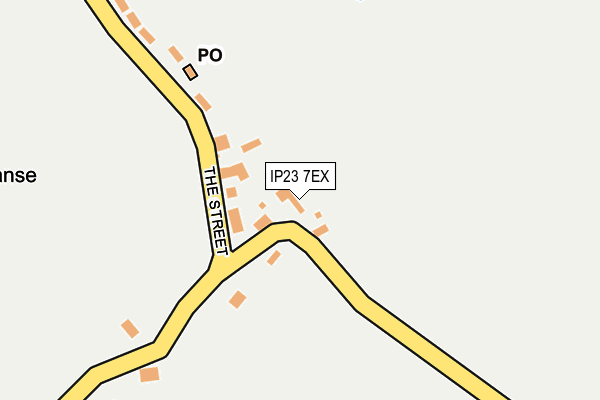 IP23 7EX map - OS OpenMap – Local (Ordnance Survey)