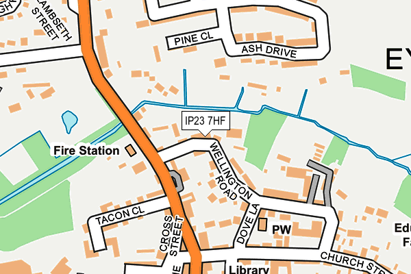 IP23 7HF map - OS OpenMap – Local (Ordnance Survey)