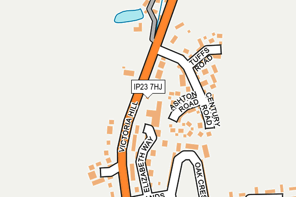 IP23 7HJ map - OS OpenMap – Local (Ordnance Survey)