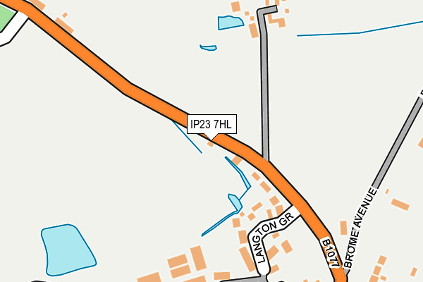 IP23 7HL map - OS OpenMap – Local (Ordnance Survey)