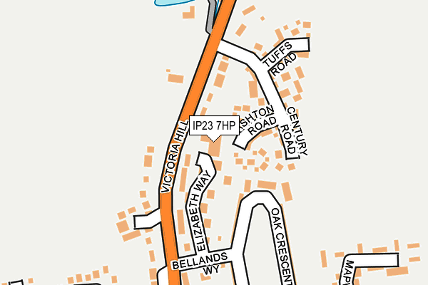 IP23 7HP map - OS OpenMap – Local (Ordnance Survey)