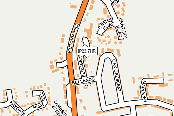 IP23 7HR map - OS OpenMap – Local (Ordnance Survey)