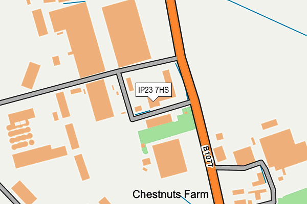 IP23 7HS map - OS OpenMap – Local (Ordnance Survey)