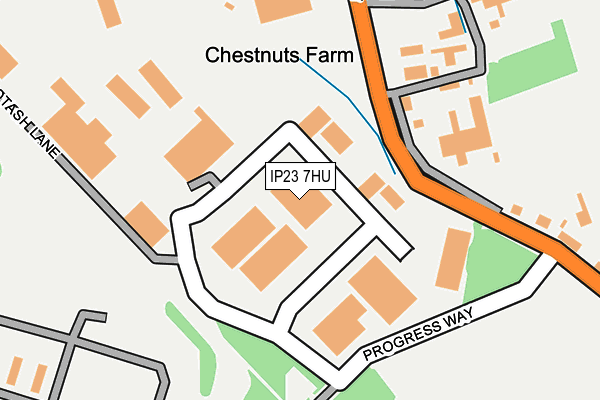 IP23 7HU map - OS OpenMap – Local (Ordnance Survey)