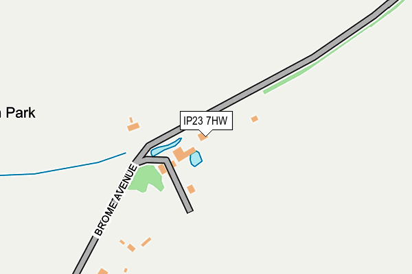 IP23 7HW map - OS OpenMap – Local (Ordnance Survey)