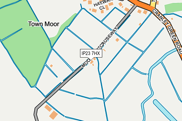 IP23 7HX map - OS OpenMap – Local (Ordnance Survey)