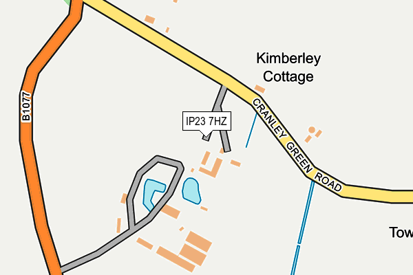 IP23 7HZ map - OS OpenMap – Local (Ordnance Survey)