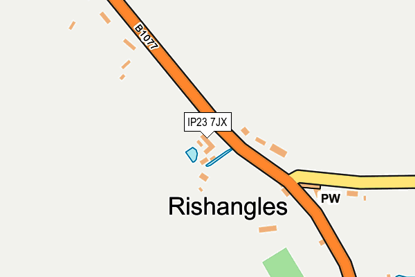IP23 7JX map - OS OpenMap – Local (Ordnance Survey)