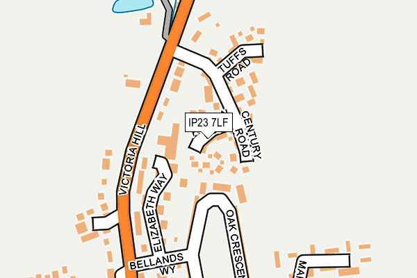 IP23 7LF map - OS OpenMap – Local (Ordnance Survey)