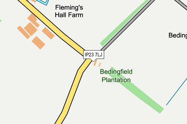 IP23 7LJ map - OS OpenMap – Local (Ordnance Survey)