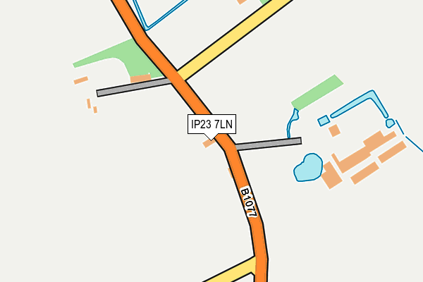 IP23 7LN map - OS OpenMap – Local (Ordnance Survey)