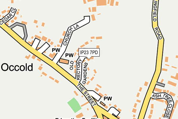 IP23 7PD map - OS OpenMap – Local (Ordnance Survey)