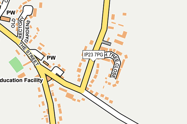 IP23 7PG map - OS OpenMap – Local (Ordnance Survey)