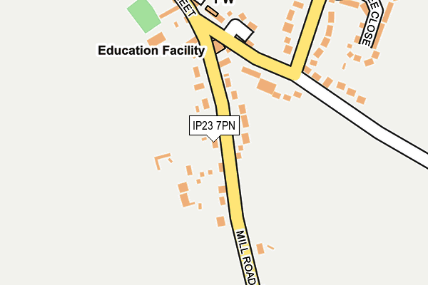 IP23 7PN map - OS OpenMap – Local (Ordnance Survey)