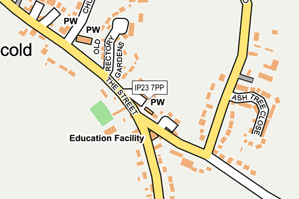 IP23 7PP map - OS OpenMap – Local (Ordnance Survey)