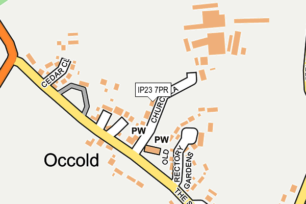 IP23 7PR map - OS OpenMap – Local (Ordnance Survey)