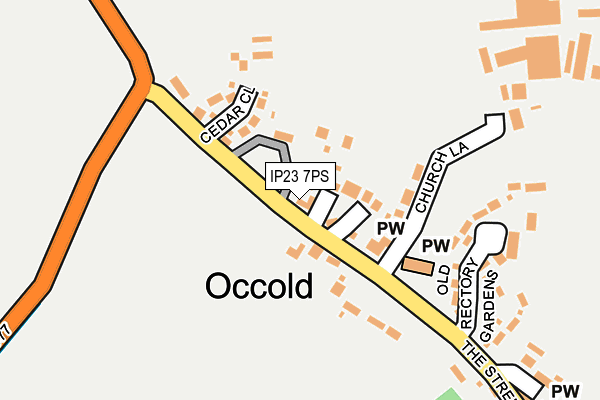 IP23 7PS map - OS OpenMap – Local (Ordnance Survey)