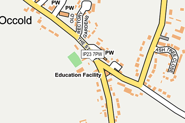 IP23 7PW map - OS OpenMap – Local (Ordnance Survey)