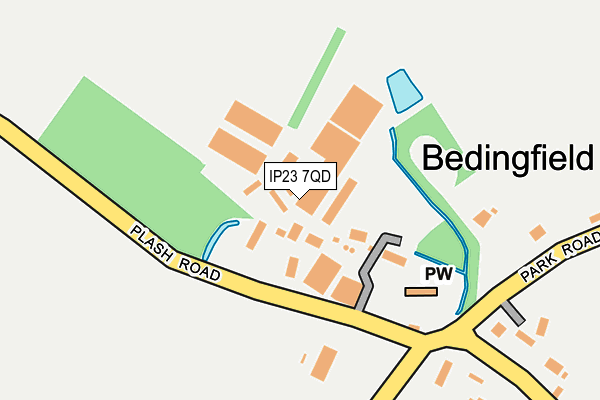 IP23 7QD map - OS OpenMap – Local (Ordnance Survey)