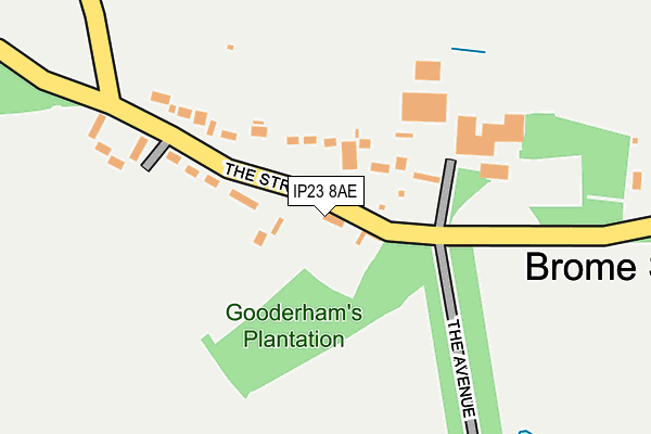 IP23 8AE map - OS OpenMap – Local (Ordnance Survey)