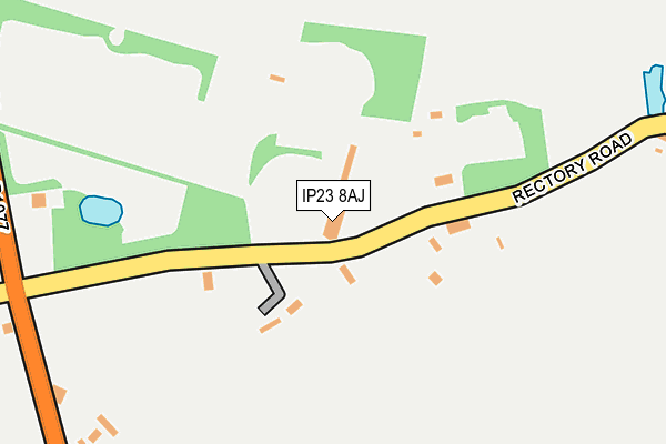 IP23 8AJ map - OS OpenMap – Local (Ordnance Survey)