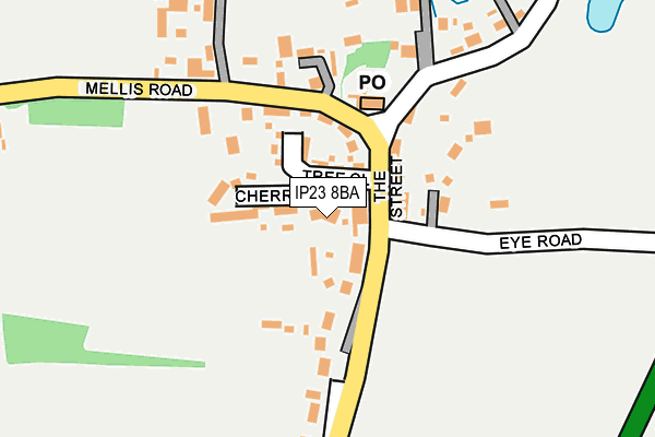 IP23 8BA map - OS OpenMap – Local (Ordnance Survey)