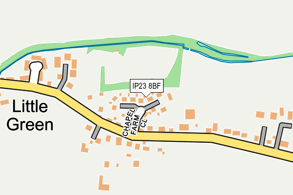 IP23 8BF map - OS OpenMap – Local (Ordnance Survey)