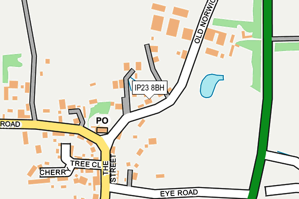 IP23 8BH map - OS OpenMap – Local (Ordnance Survey)