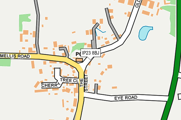 IP23 8BJ map - OS OpenMap – Local (Ordnance Survey)