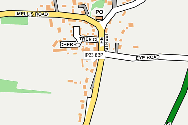 IP23 8BP map - OS OpenMap – Local (Ordnance Survey)