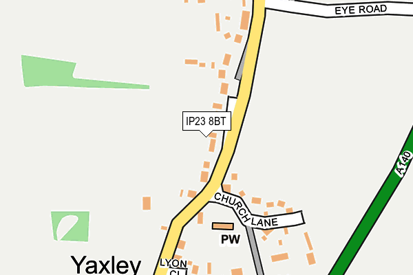 IP23 8BT map - OS OpenMap – Local (Ordnance Survey)