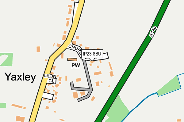 IP23 8BU map - OS OpenMap – Local (Ordnance Survey)